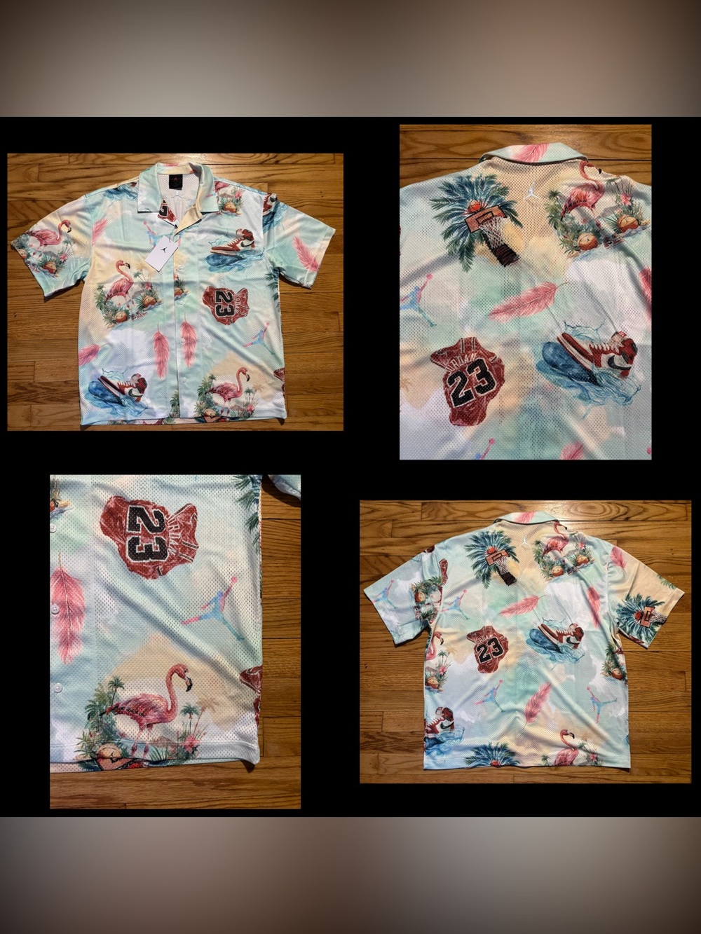 Air Jordan Essentials all over Printed Mesh shirt Men’s sz M NEW!!